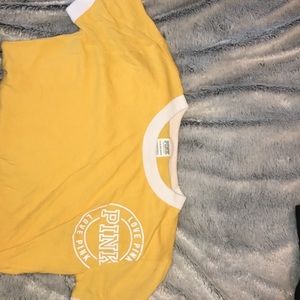 yellow PINK tee shirt